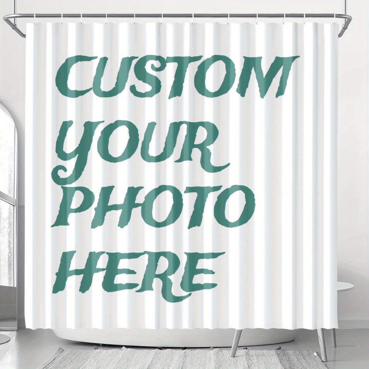 Home Bathroom Images - Rideau de Douche Personnalisé avec Photo,