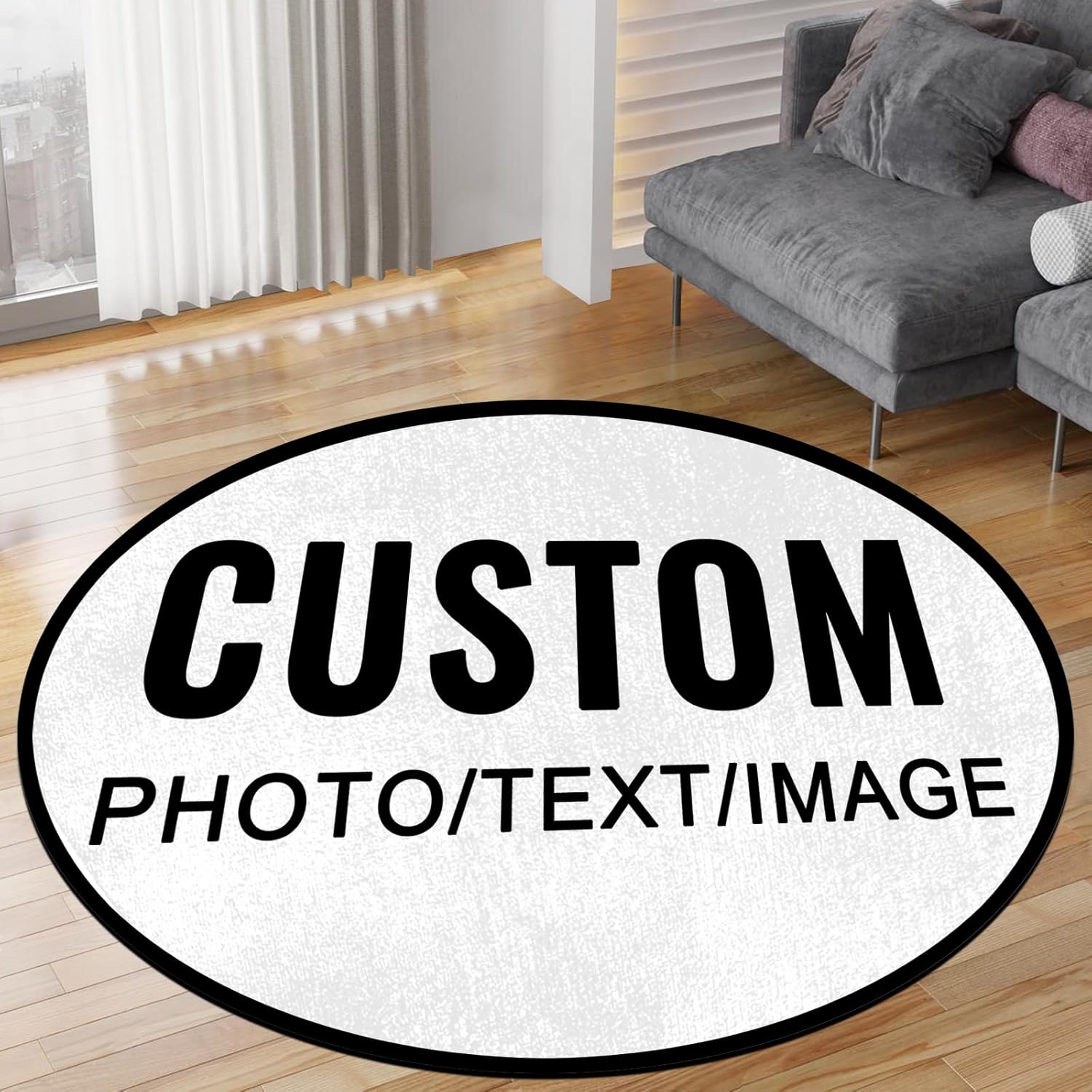 Home Bathroom Images - Tapis rond personnalisé Tapis de zone