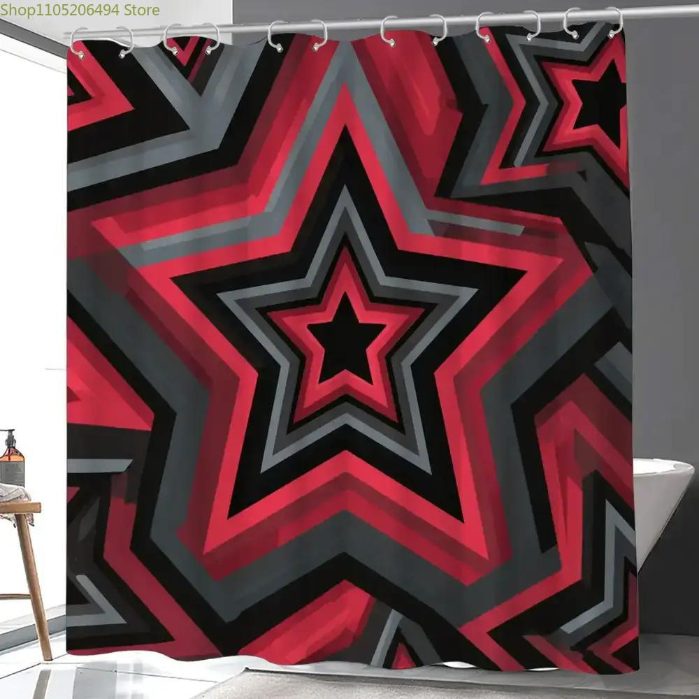 Home Bathroom Design Ideas - Rideau de douche à motif étoile