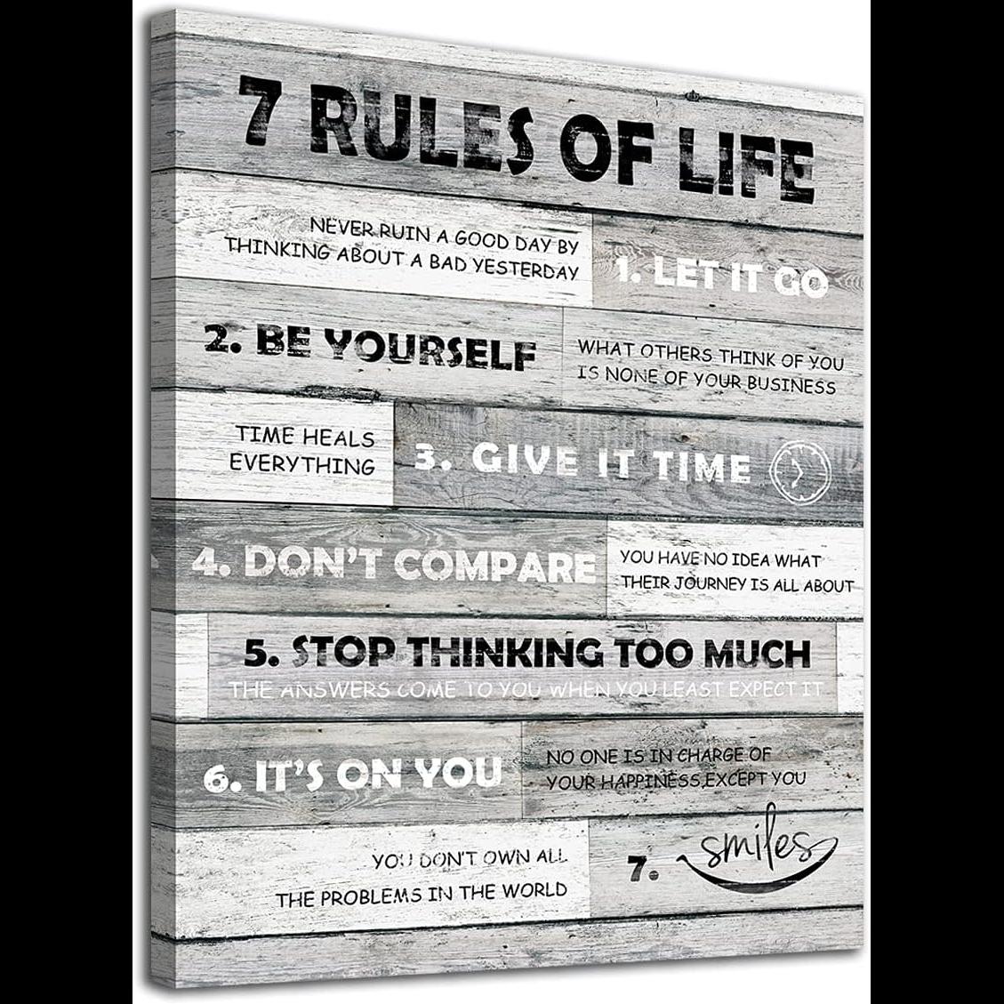 Home Bathroom Rules - Art mural inspirant, règles de vie,
