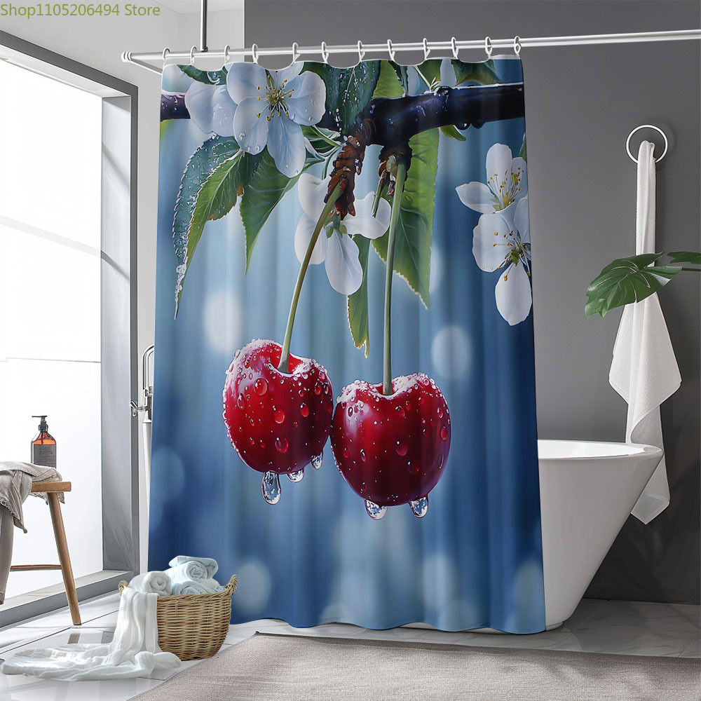 Home Bathroom Design Ideas - Rideau de douche Fleur de cerisier