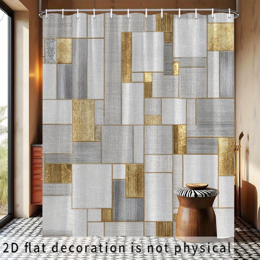 Home Bathroom Tiles Design - Rideau de douche imperméable à motif