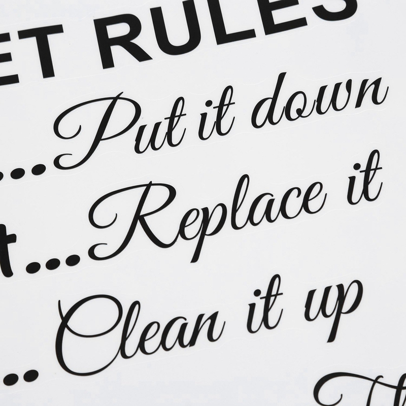 AS60-10X Règles De Toilette HO - Home Bathroom Rules avis et prix