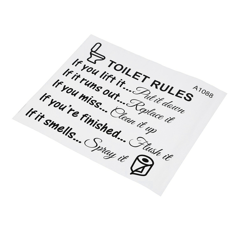 AS60-10X Règles De Toilette HO - Home Bathroom Rules avis et prix