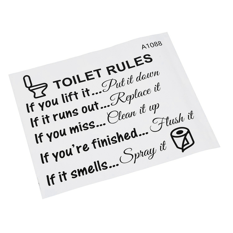 AS60-10X Règles De Toilette HO - Home Bathroom Rules avis et prix