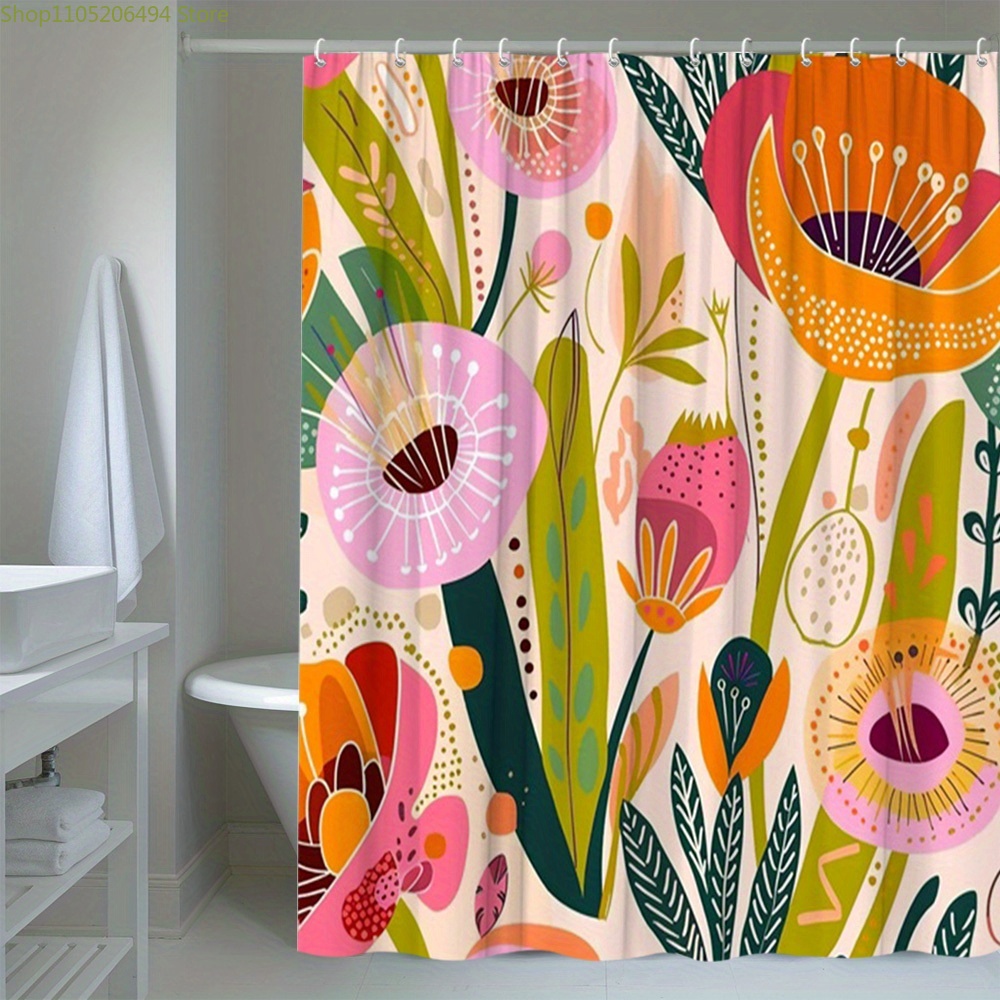 Rideau de douche à motif flora - Home Bathroom Design Ideas avis et prix