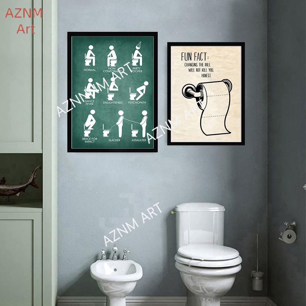 Toile d'art mural, peinture de - Home Bathroom Rules avis et prix