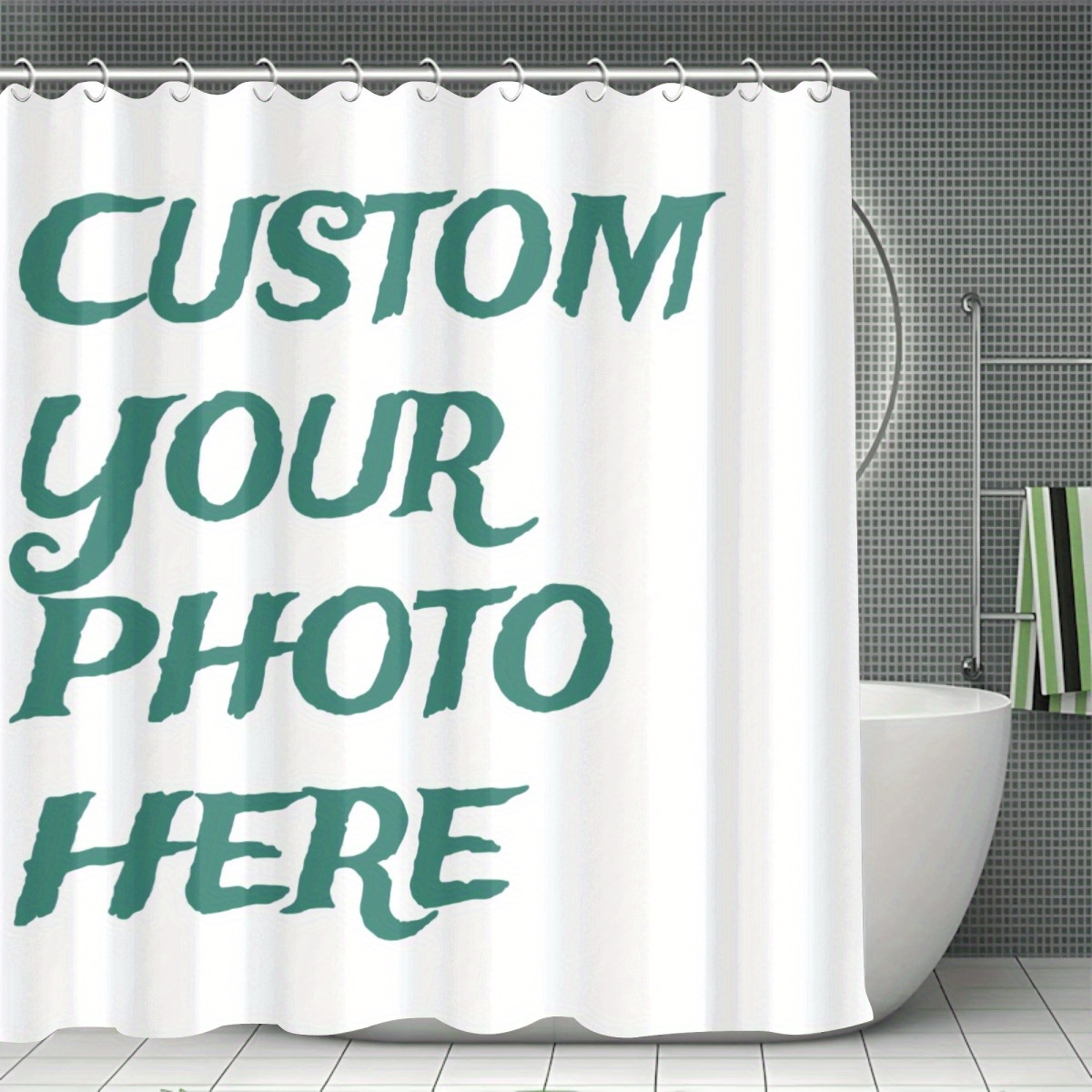 Rideau de Douche Personnalisé  - Home Bathroom Images avis et prix