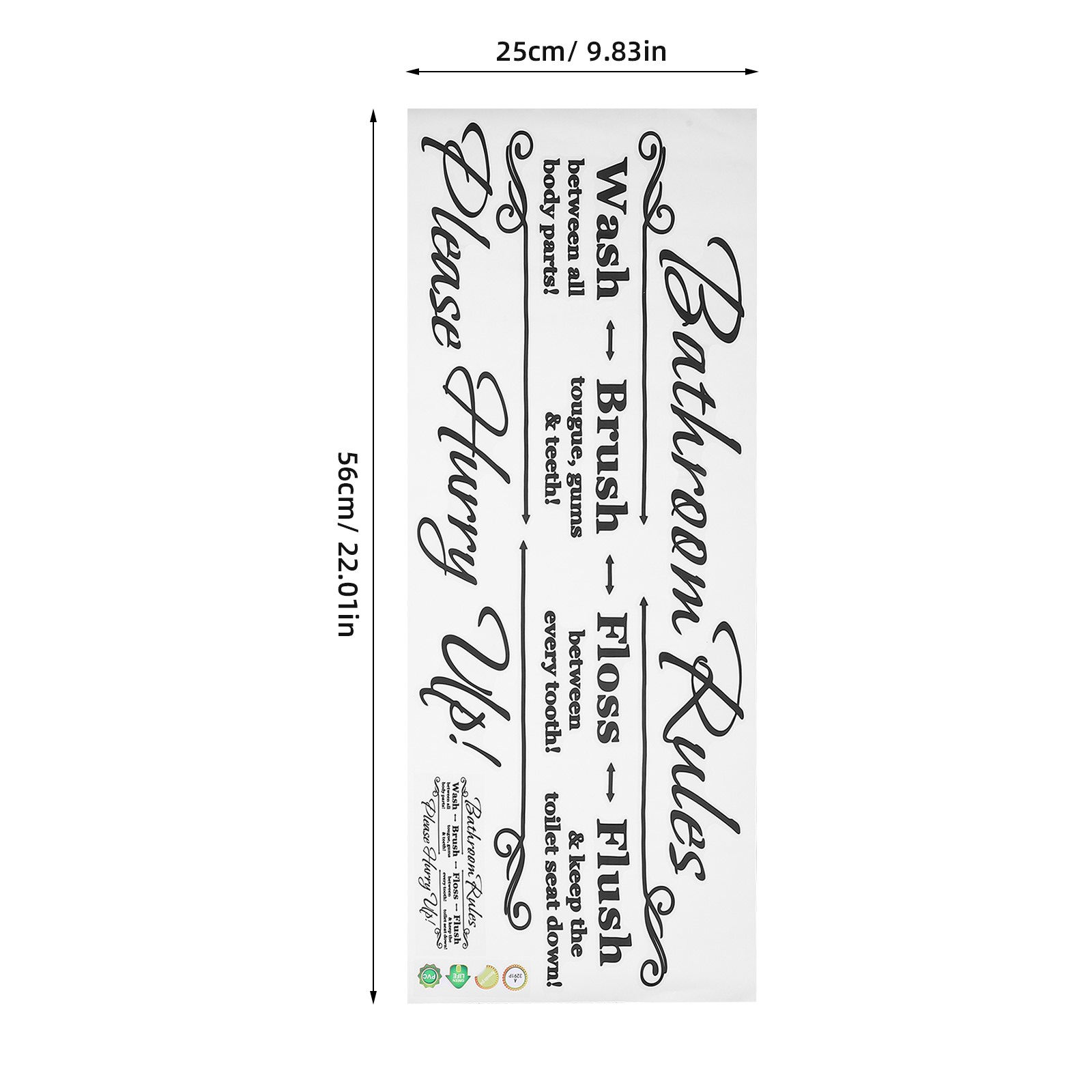 Autocollant mural pour règles  - Home Bathroom Rules avis et prix