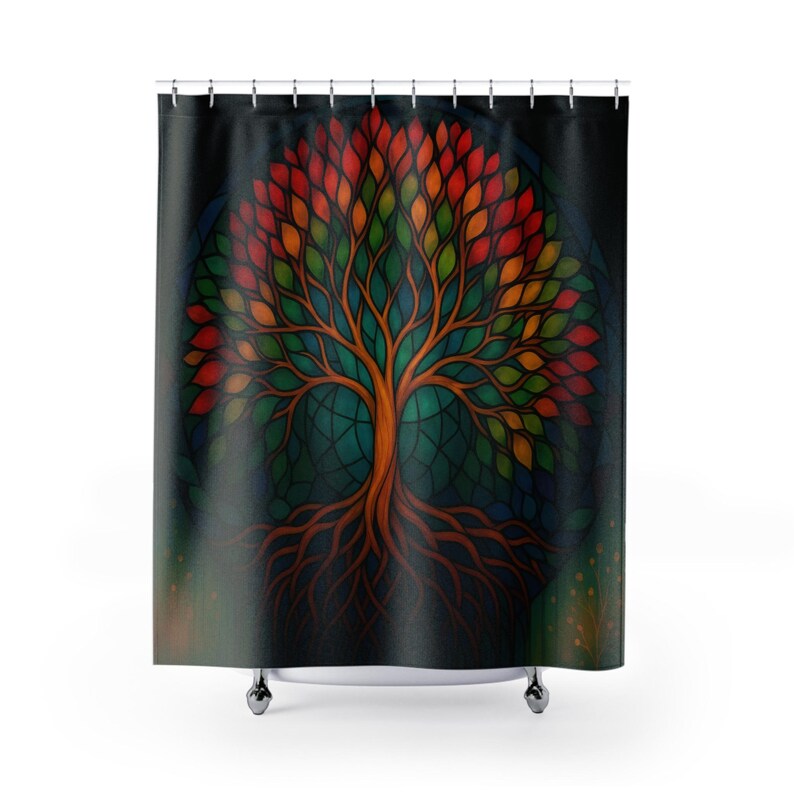 Rideau de douche bohème arbre  - Home Bathroom Design Ideas avis et prix