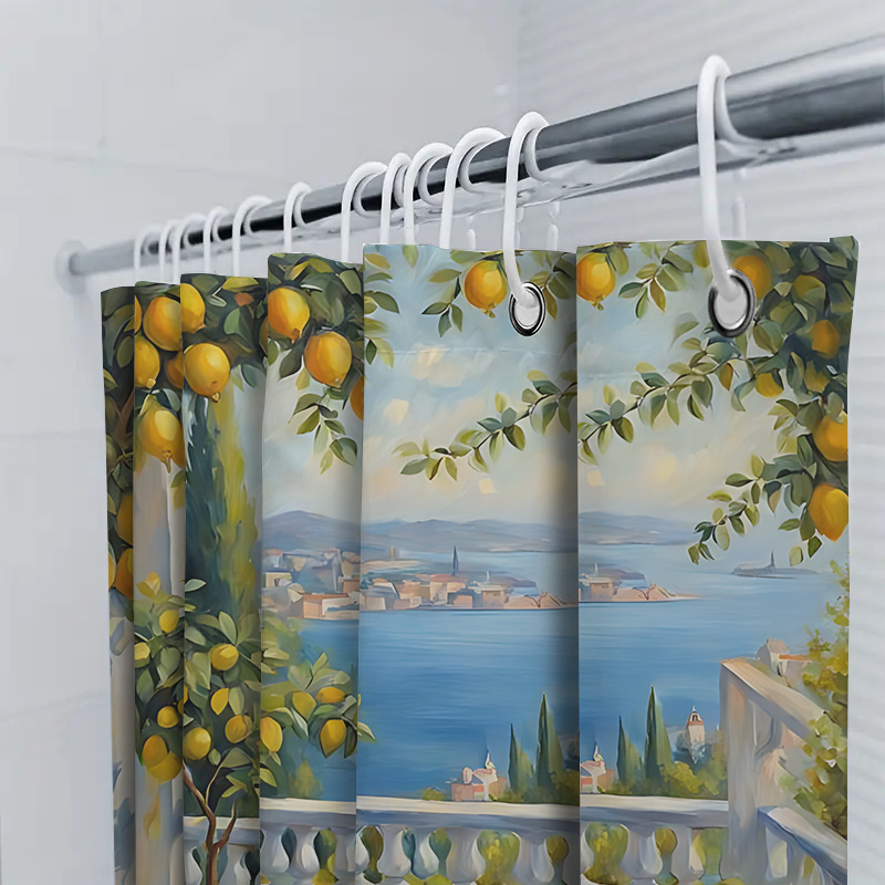 Rideau de douche Jardin Citron - Home Bathroom Design Ideas avis et prix