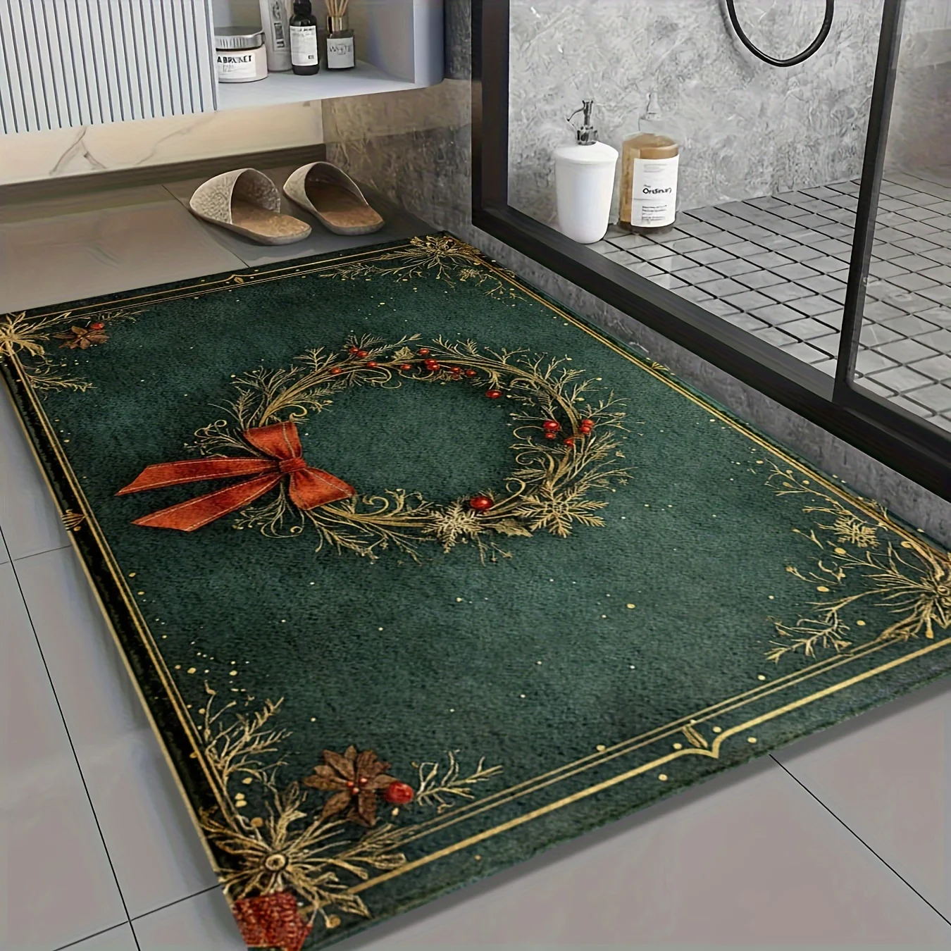 Tapis de bain en flanelle impr - Home Bathroom Design Ideas avis et prix
