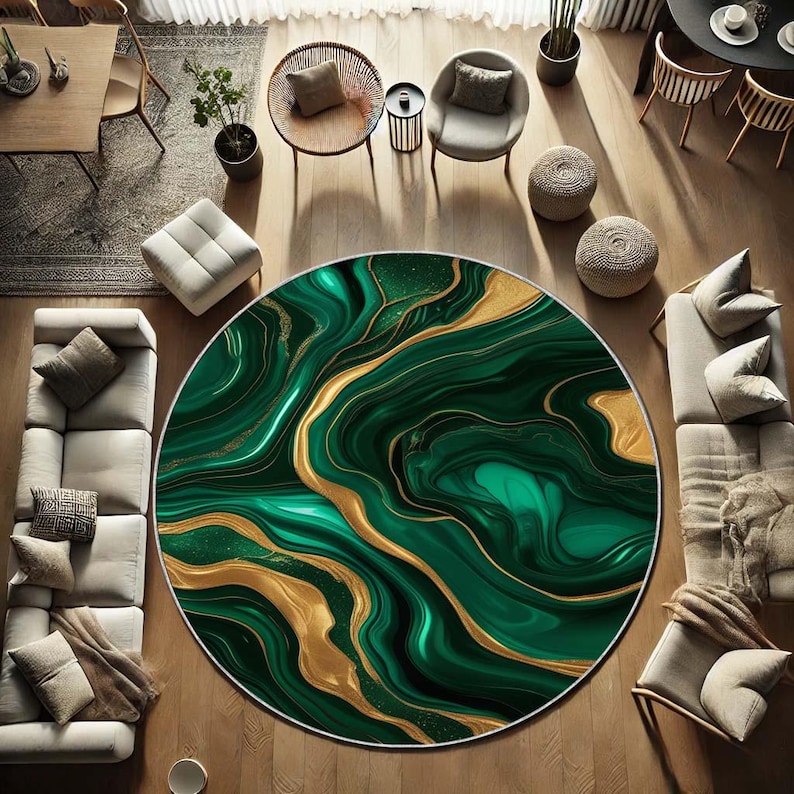 Tapis rond en mousse émeraude, - Home Bathroom Design Ideas avis et prix