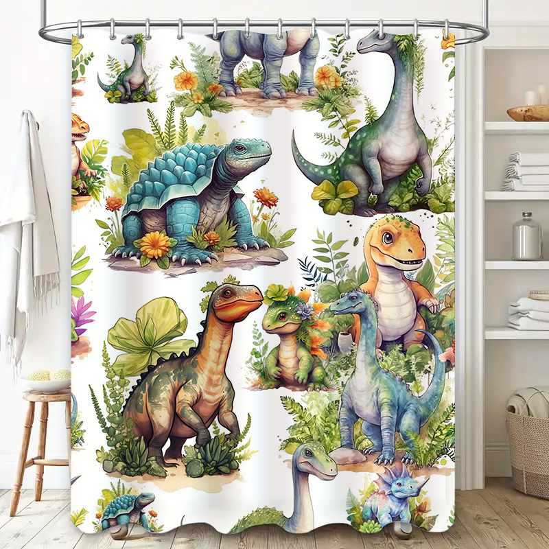 Rideau de douche dinosaure col - Home Bathroom Design Ideas avis et prix