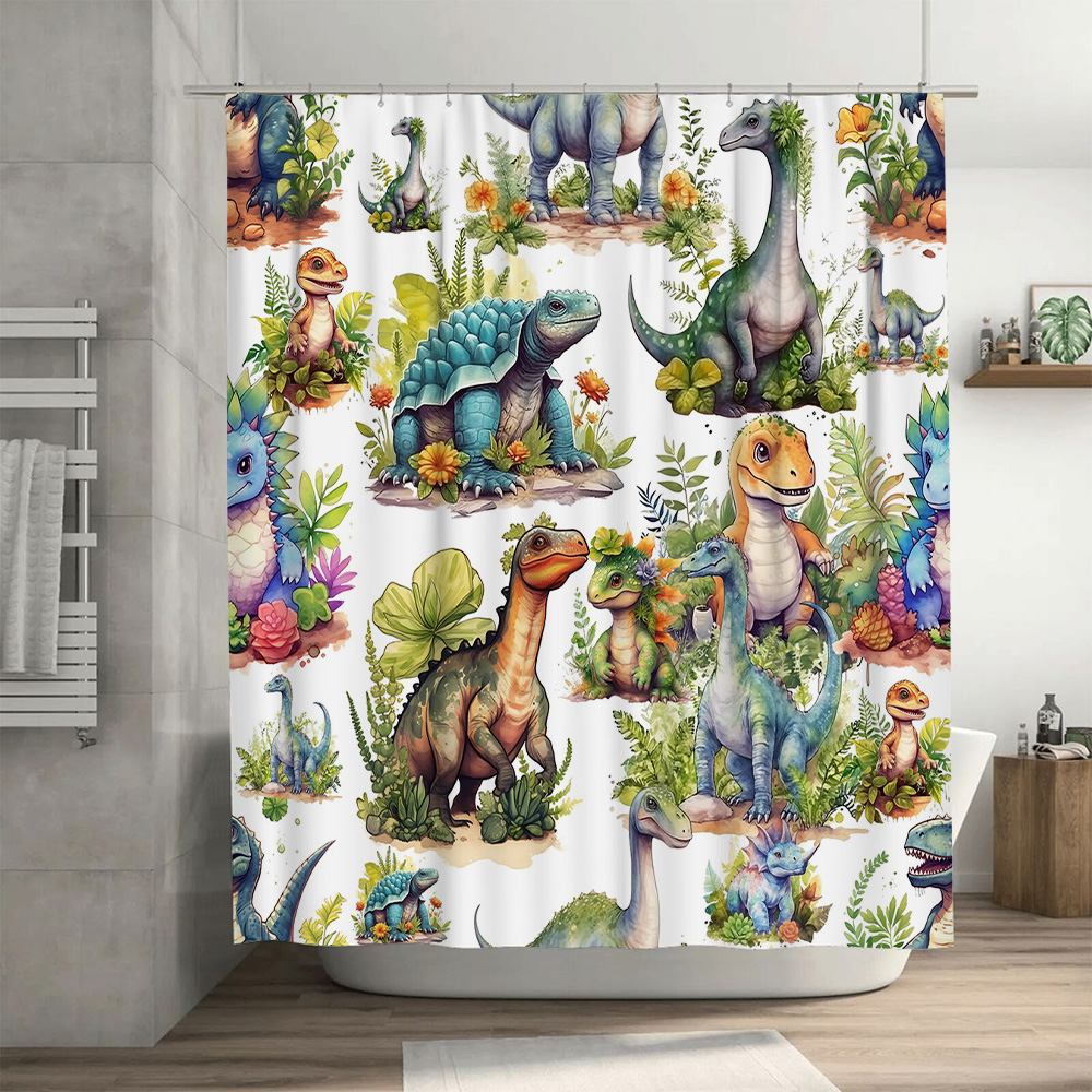 Rideau de douche dinosaure col - Home Bathroom Design Ideas avis et prix