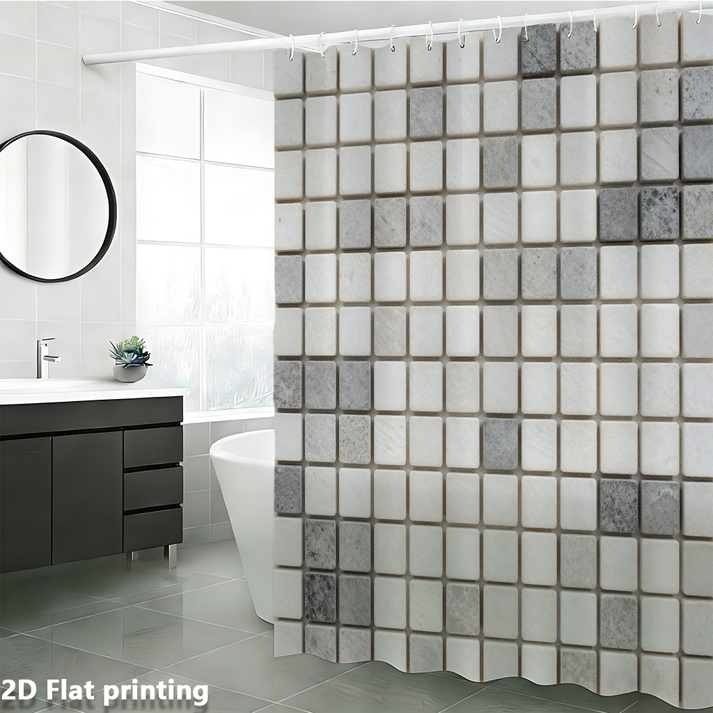 Grand rideau de douche impermé - Home Bathroom Tiles Design avis et prix