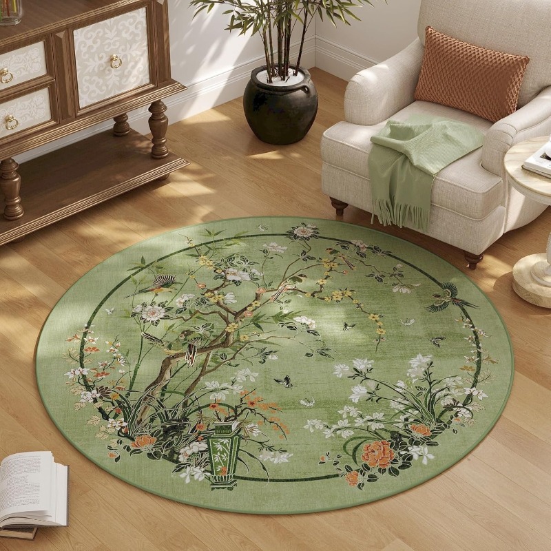 Tapis rond à motif d'oiseau Fl - Zara Home Bathroom Rug avis et prix