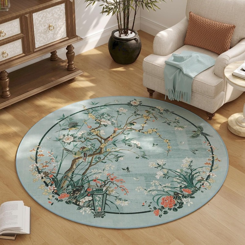 Tapis rond à motif d'oiseau Fl - Zara Home Bathroom Rug avis et prix