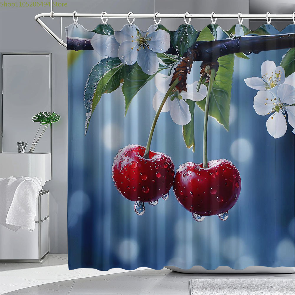 Rideau de douche Fleur de ceri - Home Bathroom Design Ideas avis et prix