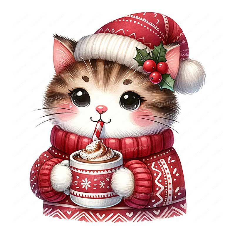 Autocollant mural chat de noël - Home Bathroom Tiles Design avis et prix