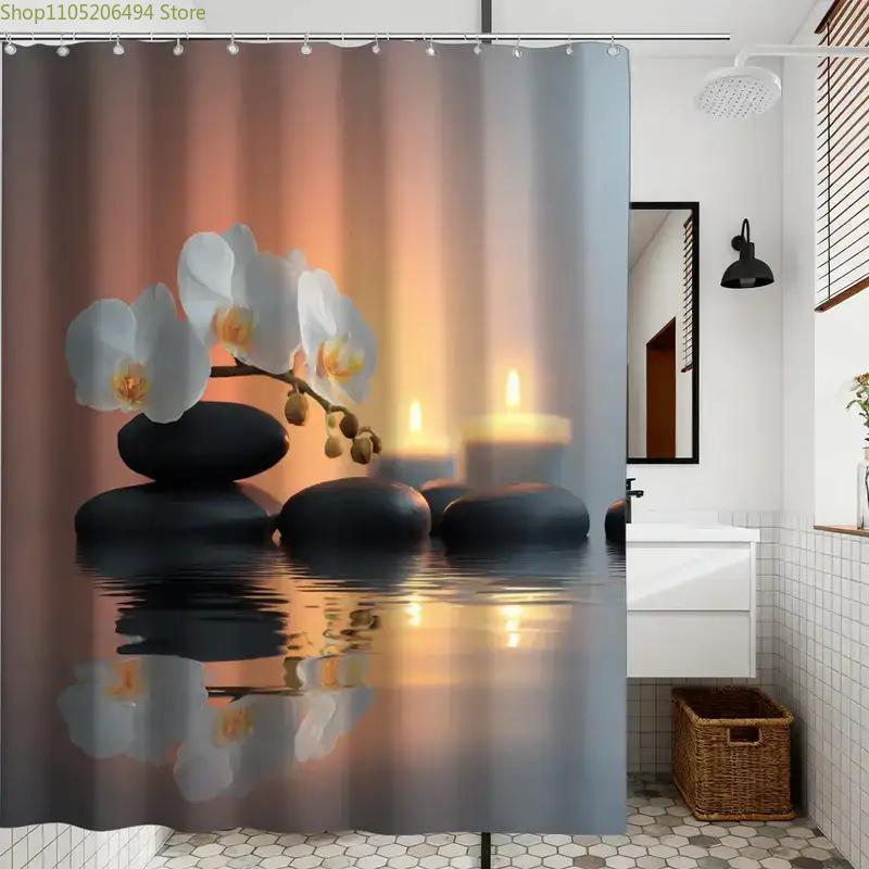 Rideau de douche Zen Orchid an - Home Bathroom Spa Ideas avis et prix