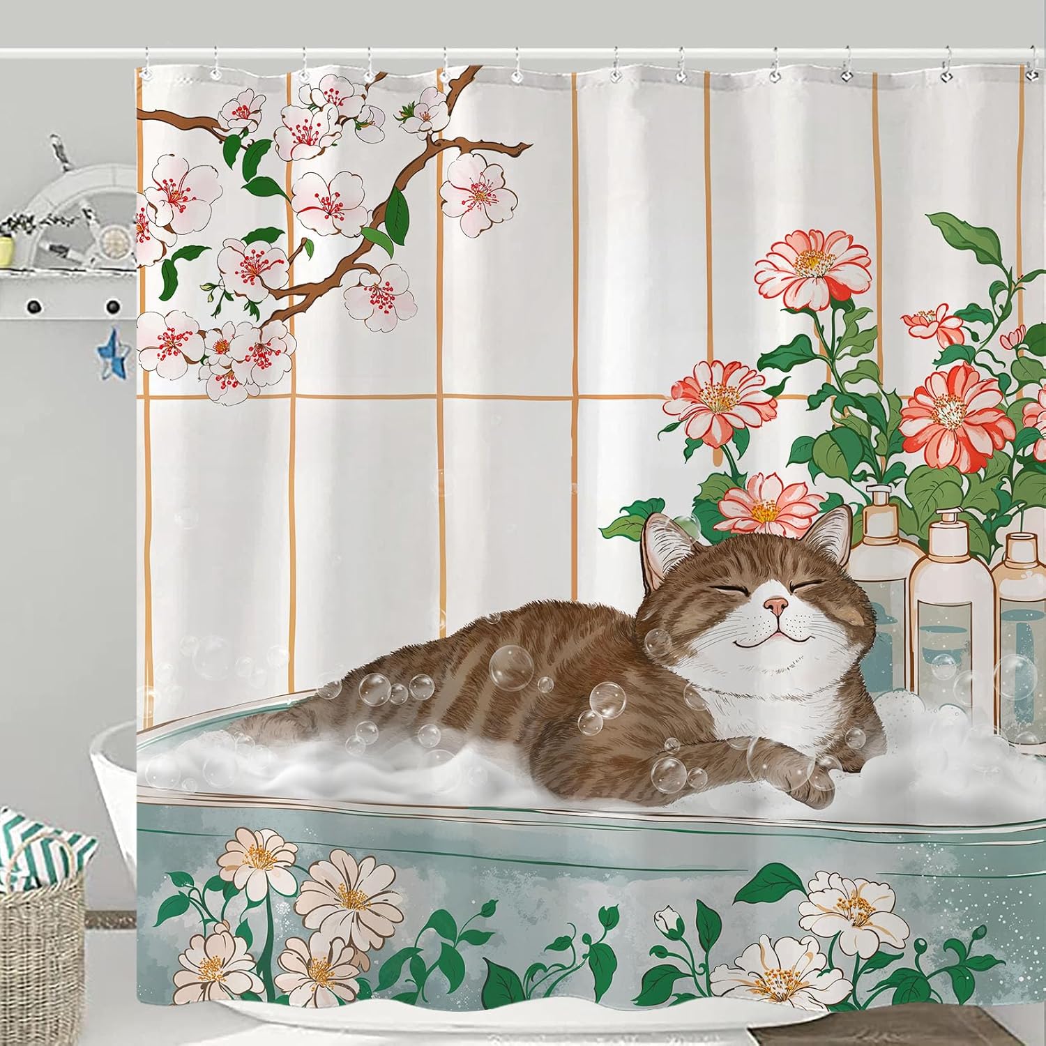 Rideau de Douche Esthétique Ch - Home Bathroom Spa Ideas avis et prix