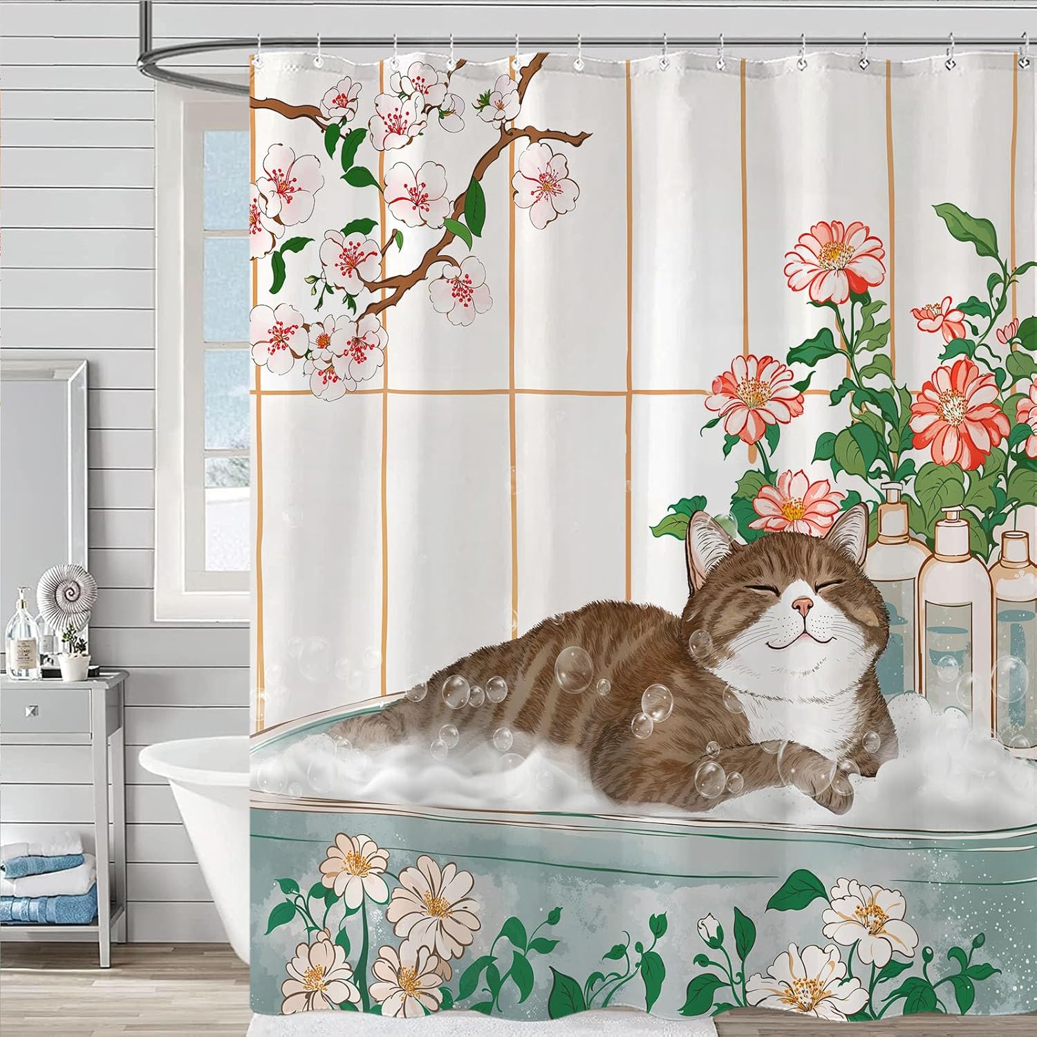 Rideau de Douche Esthétique Ch - Home Bathroom Spa Ideas avis et prix