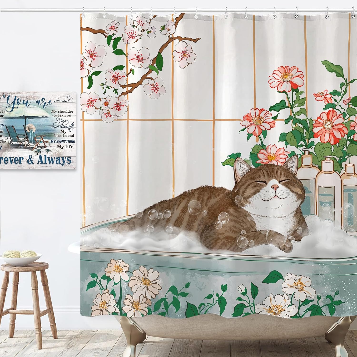 Rideau de Douche Esthétique Ch - Home Bathroom Spa Ideas avis et prix